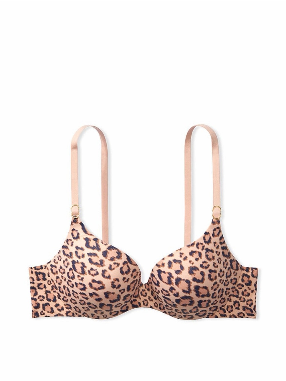 Victoria’s Secret Lined Demi Bra Leopard Print Gold Hardware Size 38C Women’s